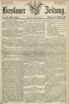 Breslauer Zeitung. 1859, No. 436 (19 September) - Mittag-Ausgabe