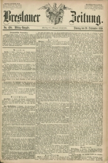 Breslauer Zeitung. 1859, No. 438 (20 September) - Mittag-Ausgabe