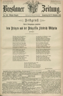 Breslauer Zeitung. 1859, No. 441 (22 September) - Morgen-Ausgabe + dod.