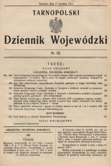 Tarnopolski Dziennik Wojewódzki. 1929, nr 22