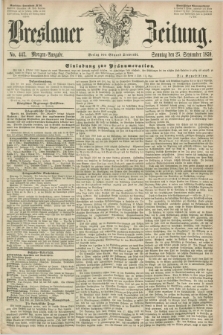 Breslauer Zeitung. 1859, No. 447 (25 September) - Morgen-Ausgabe + dod.