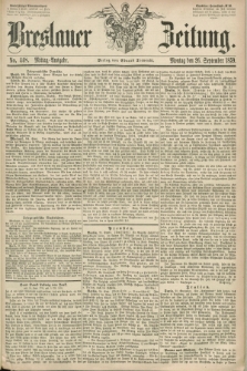 Breslauer Zeitung. 1859, No. 448 (26 September) - Mittag-Ausgabe