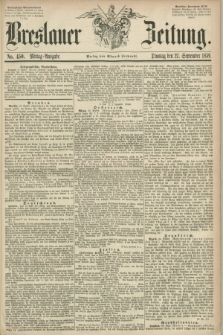 Breslauer Zeitung. 1859, No. 450 (27 September) - Mittag-Ausgabe