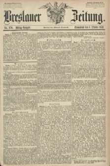 Breslauer Zeitung. 1859, No. 470 (8 Oktober) - Mittag-Ausgabe