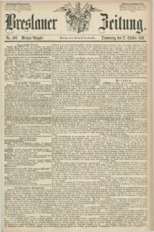 Breslauer Zeitung. 1859, No. 501 (27 Oktober) - Morgen-Ausgabe + dod.