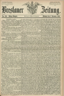 Breslauer Zeitung. 1859, No. 524 (9 November) - Mittag-Ausgabe