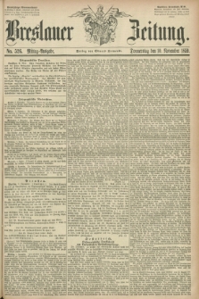 Breslauer Zeitung. 1859, No. 526 (10 November) - Mittag-Ausgabe