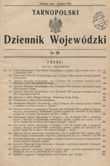 Tarnopolski Dziennik Wojewódzki. 1929, nr 26