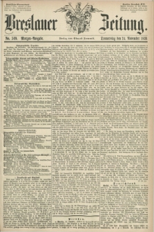 Breslauer Zeitung. 1859, No. 549 (24 November) - Morgen-Ausgabe + dod.