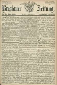 Breslauer Zeitung. 1859, No. 562 (1 Dezember) - Mittag-Ausgabe
