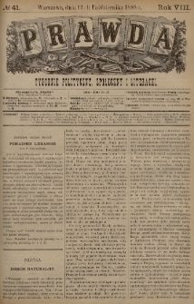 Prawda : tygodnik polityczny, społeczny i literacki. 1888, nr 41