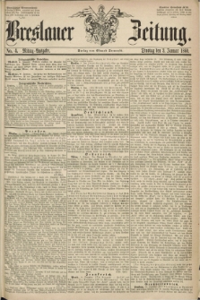 Breslauer Zeitung. 1860, No. 4 (3 Januar) - Mittag-Ausgabe