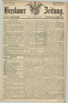 Breslauer Zeitung. 1860, No. 23 (14 Januar) - Morgen-Ausgabe + dod.