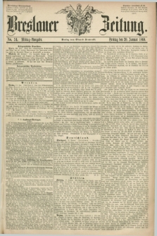 Breslauer Zeitung. 1860, No. 34 (20 Januar) - Mittag-Ausgabe