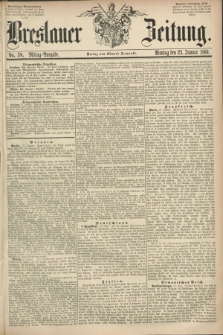 Breslauer Zeitung. 1860, No. 38 (23 Januar) - Mittag-Ausgabe