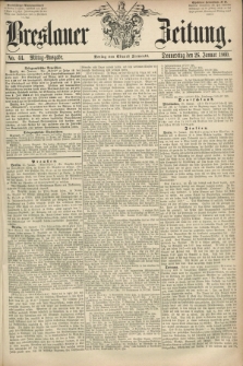 Breslauer Zeitung. 1860, No. 44 (26 Januar) - Mittag-Ausgabe