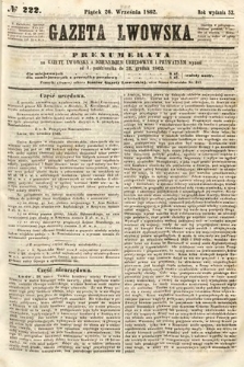 Gazeta Lwowska. 1862, nr 222