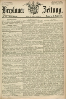 Breslauer Zeitung. 1860, No. 50 (30 Januar) - Mittag-Ausgabe