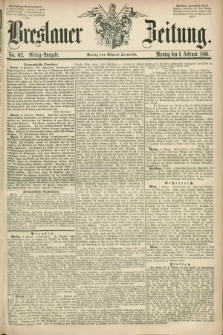 Breslauer Zeitung. 1860, No. 62 (6 Februar) - Mittag-Ausgabe