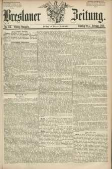 Breslauer Zeitung. 1860, No. 64 (7 Februar) - Mittag-Ausgabe