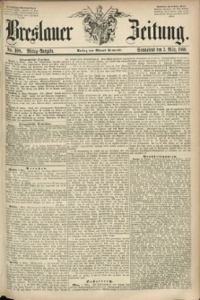 Breslauer Zeitung. 1860, No. 108 (3 März) - Mittag-Ausgabe