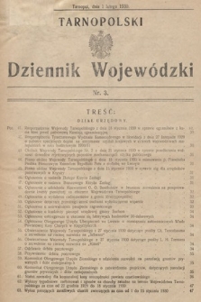 Tarnopolski Dziennik Wojewódzki. 1930, nr 3