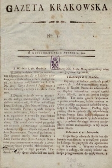 Gazeta Krakowska. 1802, nr 1