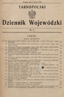 Tarnopolski Dziennik Wojewódzki. 1930, nr 7