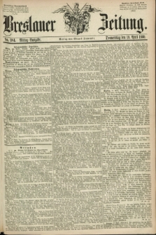Breslauer Zeitung. 1860, No. 184 (19 April) - Mittag-Ausgabe