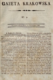 Gazeta Krakowska. 1802, nr 3