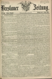 Breslauer Zeitung. 1860, No. 198 (27 April) - Mittag-Ausgabe