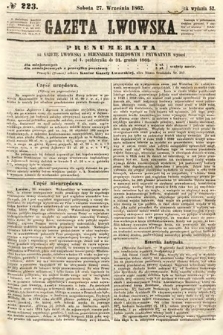 Gazeta Lwowska. 1862, nr 223