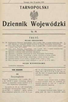 Tarnopolski Dziennik Wojewódzki. 1930, nr 19
