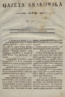 Gazeta Krakowska. 1802, nr 12