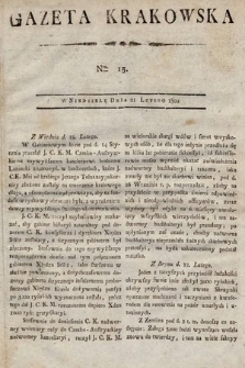 Gazeta Krakowska. 1802, nr 15