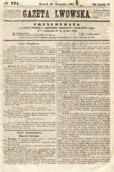 Gazeta Lwowska. 1862, nr 224