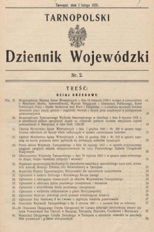 Tarnopolski Dziennik Wojewódzki. 1931, nr 2