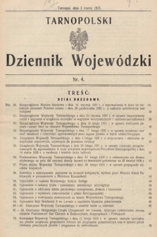 Tarnopolski Dziennik Wojewódzki. 1931, nr 4