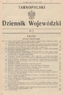 Tarnopolski Dziennik Wojewódzki. 1931, nr 7