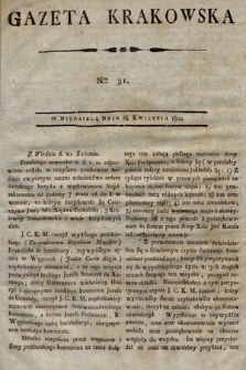 Gazeta Krakowska. 1802, nr 31