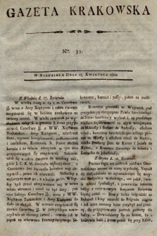 Gazeta Krakowska. 1802, nr 33