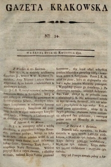 Gazeta Krakowska. 1802, nr 34