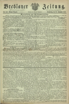 Breslauer Zeitung. 1861, Nr. 449 (26 September) - Morgen-Ausgabe + dod.