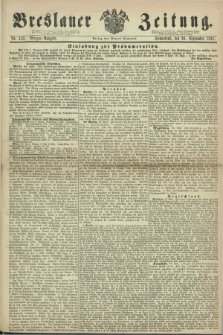 Breslauer Zeitung. 1861, Nr. 453 (28 September) - Morgen-Ausgabe + dod.