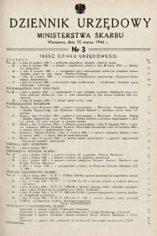 Dziennik Urzędowy Ministerstwa Skarbu. 1946, nr 3