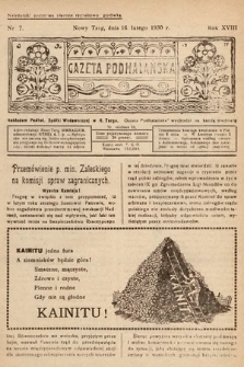 Gazeta Podhalańska. 1930, nr 7