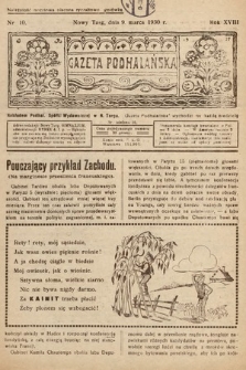 Gazeta Podhalańska. 1930, nr 10