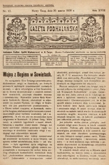 Gazeta Podhalańska. 1930, nr 13