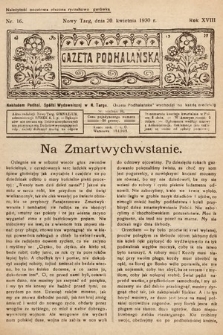 Gazeta Podhalańska. 1930, nr 16