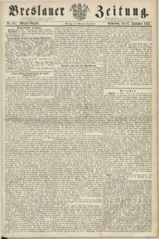 Breslauer Zeitung. 1862, Nr. 451 (27 September) - Morgen-Ausgabe + dod.